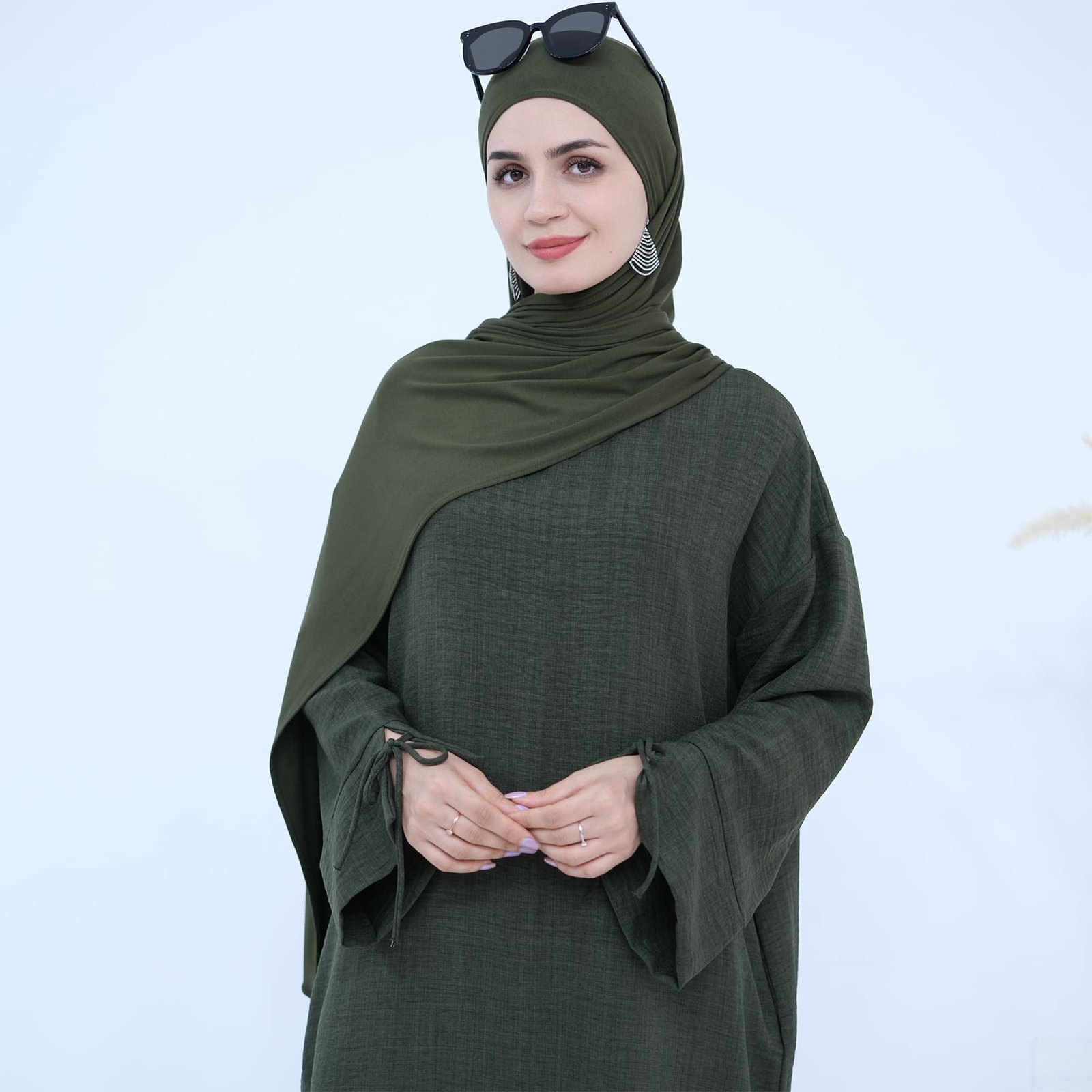 NOOR TIE-SLEEVE ABAYA